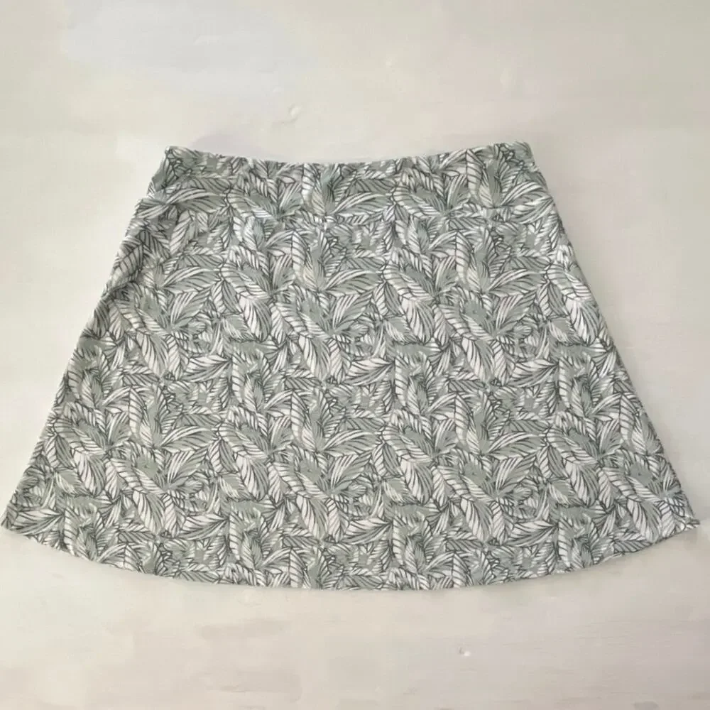 Eddie Bauer Faux Wrap Skirt Womens Size XL Walking Stretch Soft Tropical Tennis